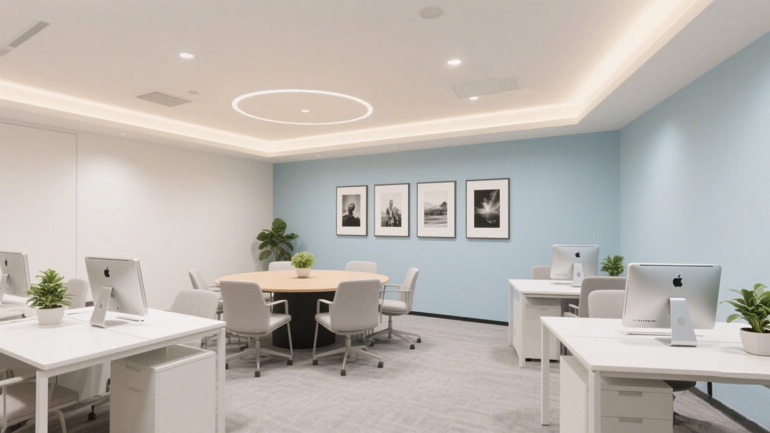 舒緩壓力的中性色調(diào)辦公設(shè)計(jì)：打造高效與寧靜的工作空間